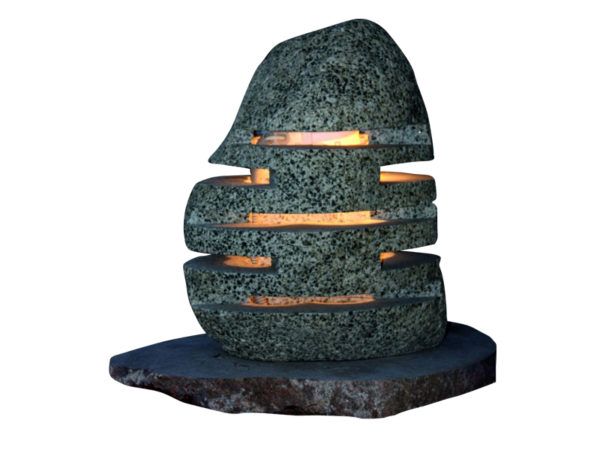 Granit lampe aus Naturstein